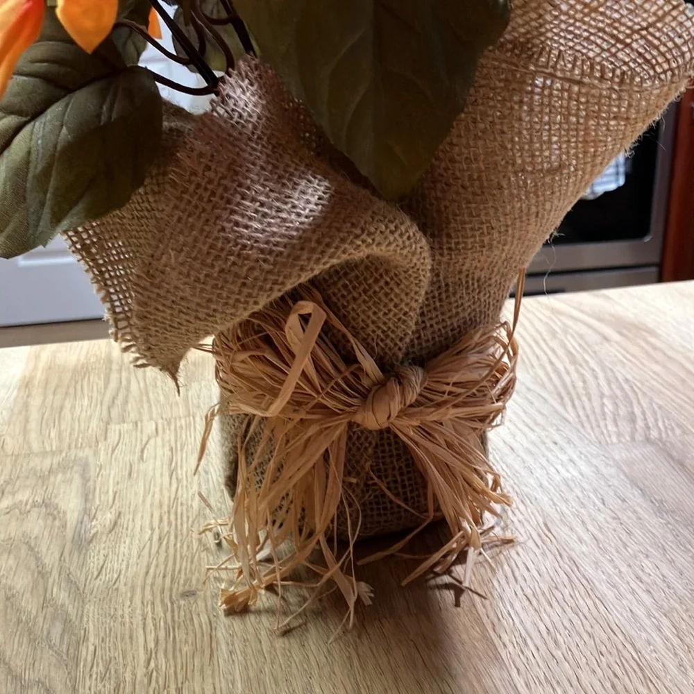 VINTAGE 80’S SUNFLOWER CENTERPIECE FAUX FLORAL AUTUMN ARRANGEMENT